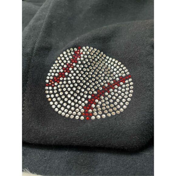 CAL POLY UNIVERSITY BASEBALL NAVY BLUE BLING RHINESTONES SPELLOUT HOODIE SWEATSH - Picture 9 of 17